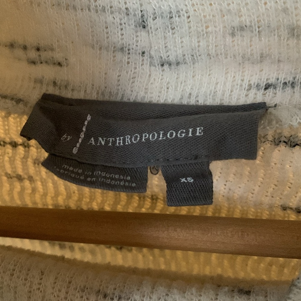 Anthropologie Cream Speckled Cowl Neck Pullover - Picture 2 of 5